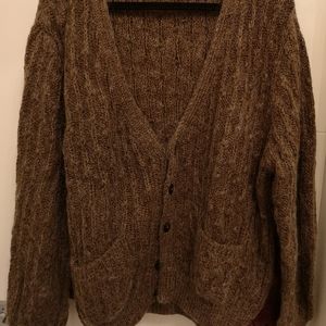 Vintage Beige French Cardigan Sweater